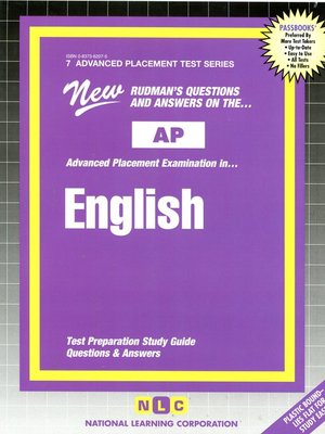 cover image of AP English (Literature and Composition)